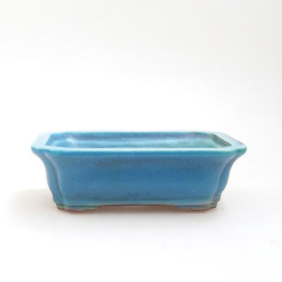 Ceramic bonsai bowl 12.5 x 10 x 4.5 cm, color blue - 1