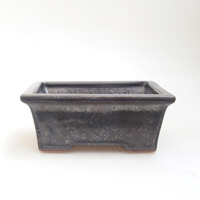 Ceramic bonsai bowl 11.5 x 9 x 5 cm, metal color - 1