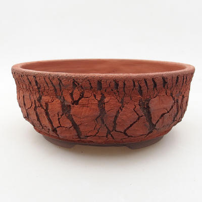 Ceramic bonsai bowl 18 x 18 x 7 cm, gray color - 1