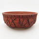 Ceramic bonsai bowl 18 x 18 x 7 cm, gray color - 1/4