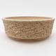 Ceramic bonsai bowl 16.5 x 16.5 x 5.5 cm, gray color - 1/4
