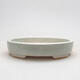 Ceramic bonsai bowl 11.5 x 9 x 2.5 cm, white color - 1/3