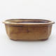 Ceramic bonsai bowl 21 x 17 x 7 cm, color brown - 1/4
