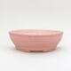 Ceramic bonsai bowl 17 x 17 x 5.5 cm, color pink - 1/3