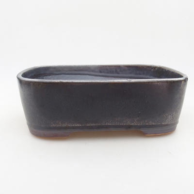 Ceramic bonsai bowl 22 x 16.5 x 5 cm, metal color - 1