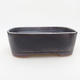 Ceramic bonsai bowl 22 x 16.5 x 5 cm, metal color - 1/4
