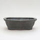 Ceramic bonsai bowl 15 x 11 x 4.5 cm, gray color - 1/3