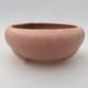 Ceramic bonsai bowl 13.5 x 13.5 x 6 cm, color pink - 1/4