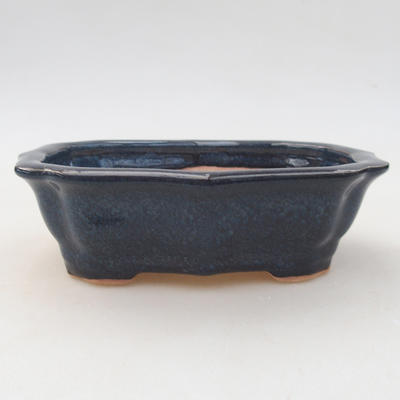 Ceramic bonsai bowl 14 x 10 x 4.5 cm, color blue - 1