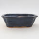 Ceramic bonsai bowl 14 x 10 x 4.5 cm, color blue - 1/4