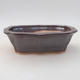 Ceramic bonsai bowl 14 x 10 x 4.5 cm, brown color - 1/4