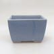 Ceramic bonsai bowl 10.5 x 10.5 x 7 cm, color blue - 1/3