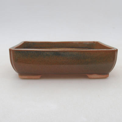 Ceramic bonsai bowl 13 x 10 x 4 cm, color green - 1