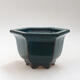 Ceramic bonsai bowl 13 x 11 x 8.5 cm, color green - 1/3