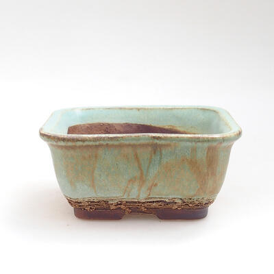 Ceramic bonsai bowl 12 x 10.5 x 6 cm, color brownish green - 1