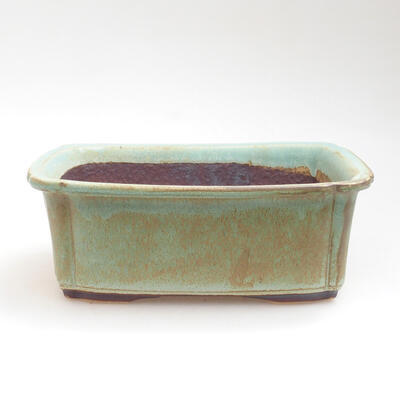 Ceramic bonsai bowl 17.5 x 12.5 x 6.5 cm, color brownish green - 1
