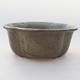 Ceramic bonsai bowl 13 x 11 x 5 cm, gray color - 1/4