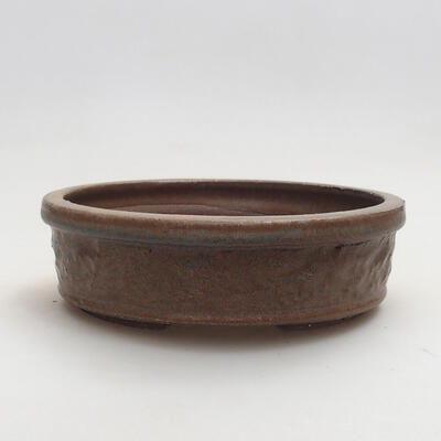 Ceramic bonsai bowl 16 x 16 x 5 cm, color brown - 1