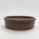 Ceramic bonsai bowl 16 x 16 x 5 cm, color brown - 1/3