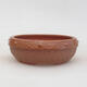 Ceramic bonsai bowl 15.5 x 15.5 x 5.5 cm, color brown - 1/3