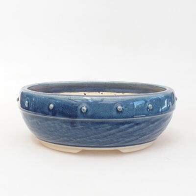 Ceramic bonsai bowl 20 x 20 x 7 cm, color blue - 1