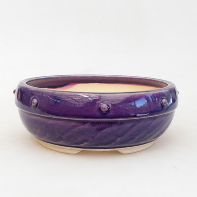 Ceramic bonsai bowl 18.5 x 18.5 x 7 cm, color purple - 1