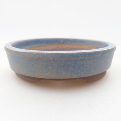 Ceramic bonsai bowl 9 x 9 x 2.5 cm, color blue - 1