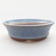 Ceramic bonsai bowl 9 x 9 x 3 cm, color blue - 1/4