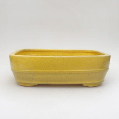 Ceramic bonsai bowl 23.5 x 19 x 7.5 cm, color yellow - 1