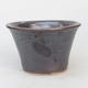 Ceramic bonsai bowl 11 x 11 x 7 cm, brown color - 1/4