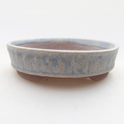 Ceramic bonsai bowl 9 x 9 x 3 cm, color blue - 1