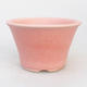 Ceramic bonsai bowl 11 x 11 x 7 cm, pink color - 1/4