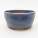 Ceramic bonsai bowl 9 x 9 x 4 cm, color blue - 1/4
