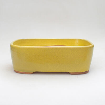 Ceramic bonsai bowl 22 x 18 x 7.5 cm, color yellow - 1