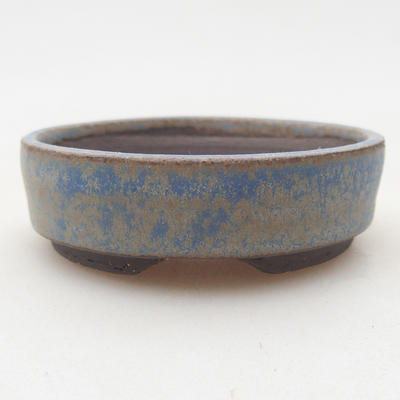 Ceramic bonsai bowl 7 x 7 x 2 cm, color blue - 1