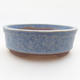 Ceramic bonsai bowl 8 x 8 x 3 cm, color blue - 1/4