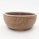 Ceramic bonsai bowl 9 x 9 x 3.5 cm, beige color - 1/4