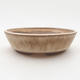 Ceramic bonsai bowl 10 x 10 x 2.5 cm, beige color - 1/4