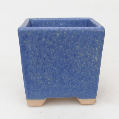 Ceramic bonsai bowl 9 x 9 x 9 cm, color blue - 1
