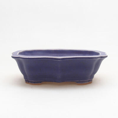 Ceramic bonsai bowl 15 x 11 x 4.5 cm, color purple - 1