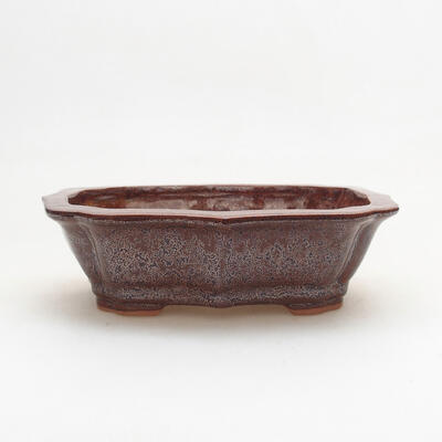 Ceramic bonsai bowl 15 x 11 x 4.5 cm, color brown - 1
