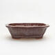 Ceramic bonsai bowl 15 x 11 x 4.5 cm, color brown - 1/3