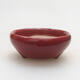 Ceramic bonsai bowl 11 x 11 x 4.5 cm, color burgundy - 1/3