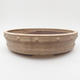 Ceramic bonsai bowl 25 x 25 x 7 cm, color beige - 1/3