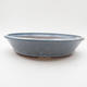 Ceramic bonsai bowl 26 x 26 x 5,5 cm, color blue - 1/3