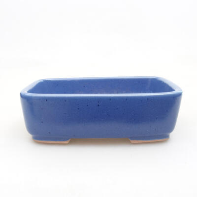 Ceramic bonsai bowl 15 x 11.5 x 5 cm, color blue - 1