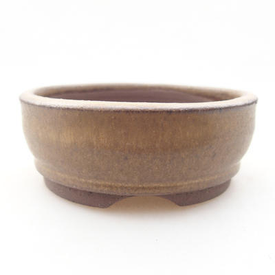 Ceramic bonsai bowl 8 x 8 x 3 cm, color brown - 1