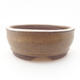 Ceramic bonsai bowl 8 x 8 x 3 cm, color brown - 1/4