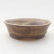 Ceramic bonsai bowl 7 x 7 x 2 cm, color brown - 1/4