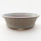 Ceramic bonsai bowl 9 x 9 x 3 cm, gray color - 1/4